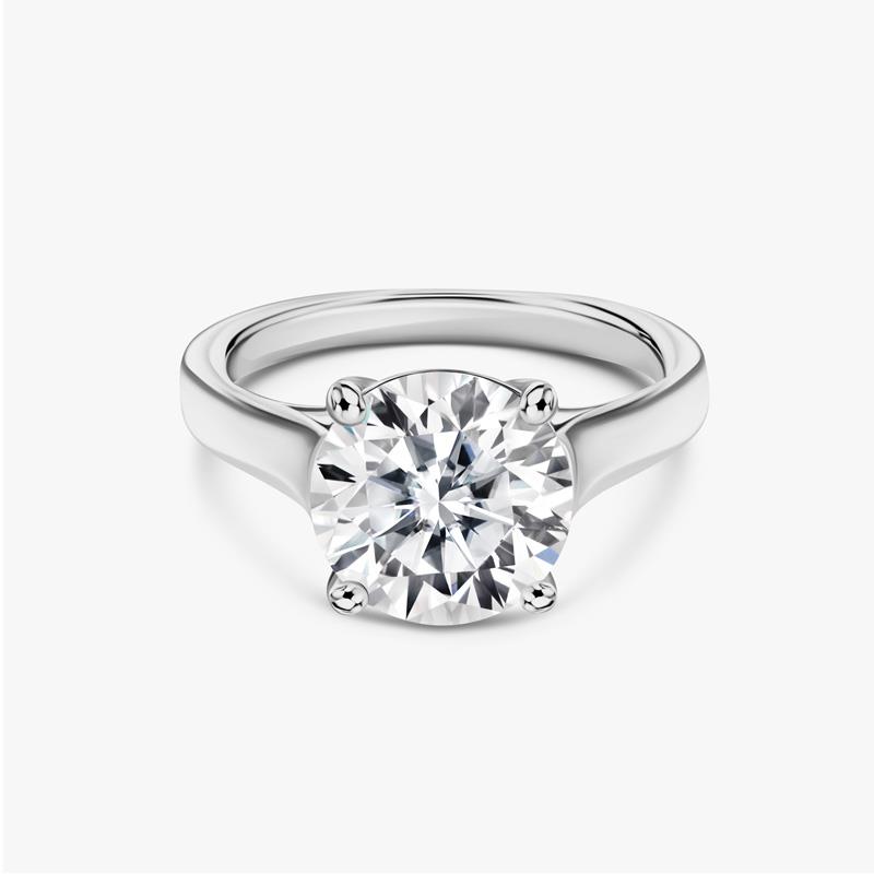 New Earth Lab Diamond Solitaire Ring 3 ct (sterling silver)